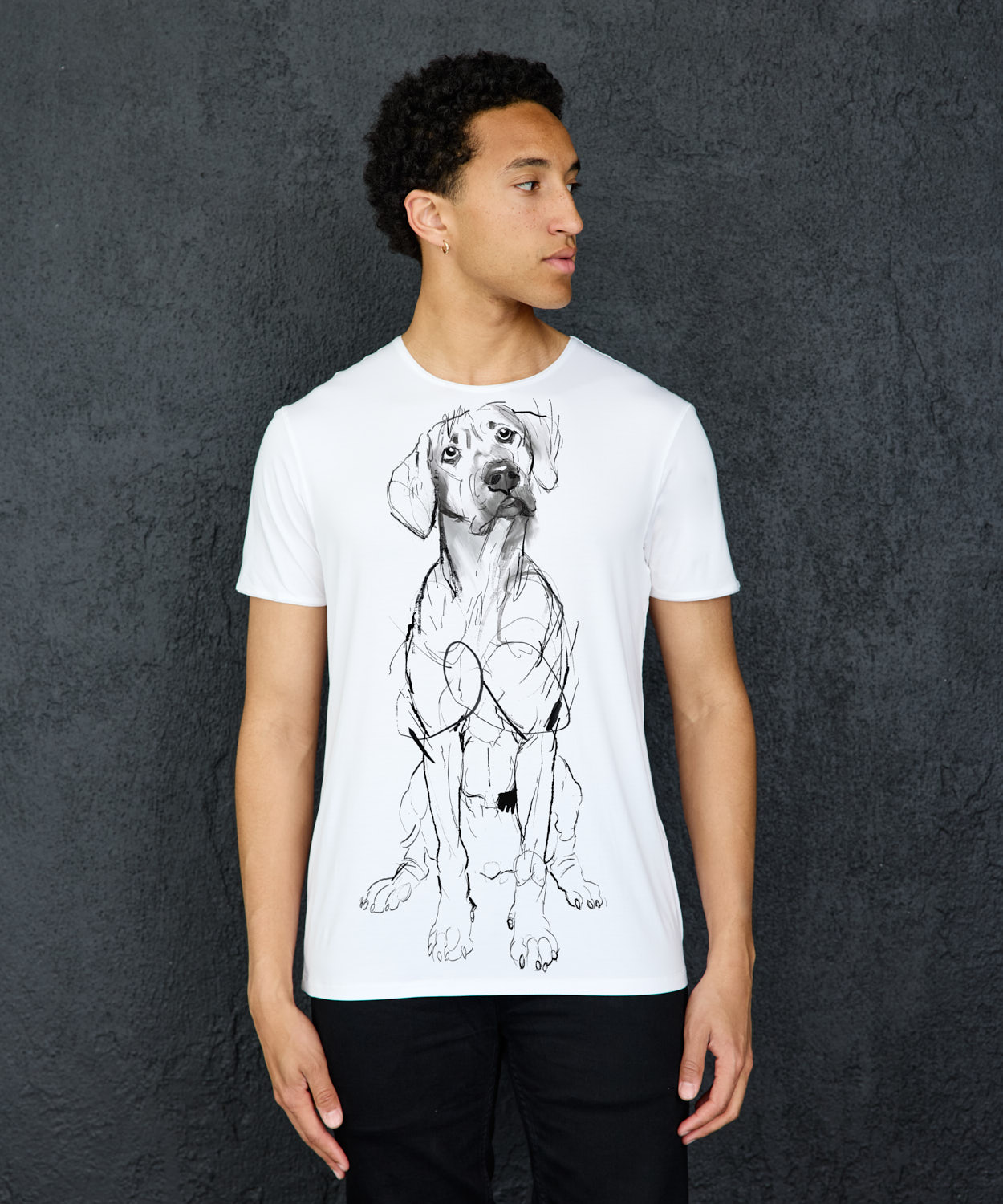Rhodesian ridgeback White T-shirt Man